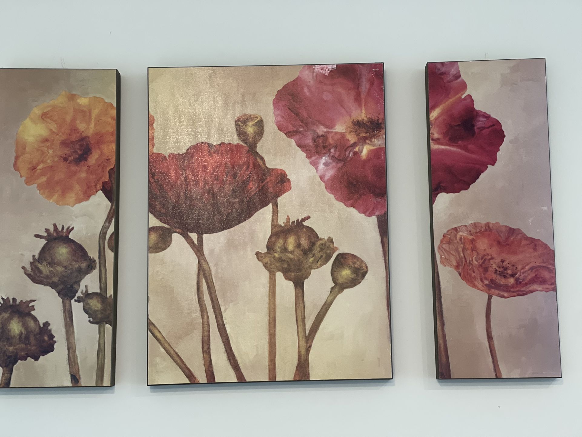 3 Piece Floral Wall Art