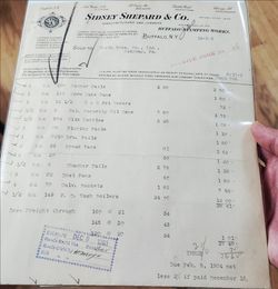 1903 Antique Buffalo, NY itemized Bill