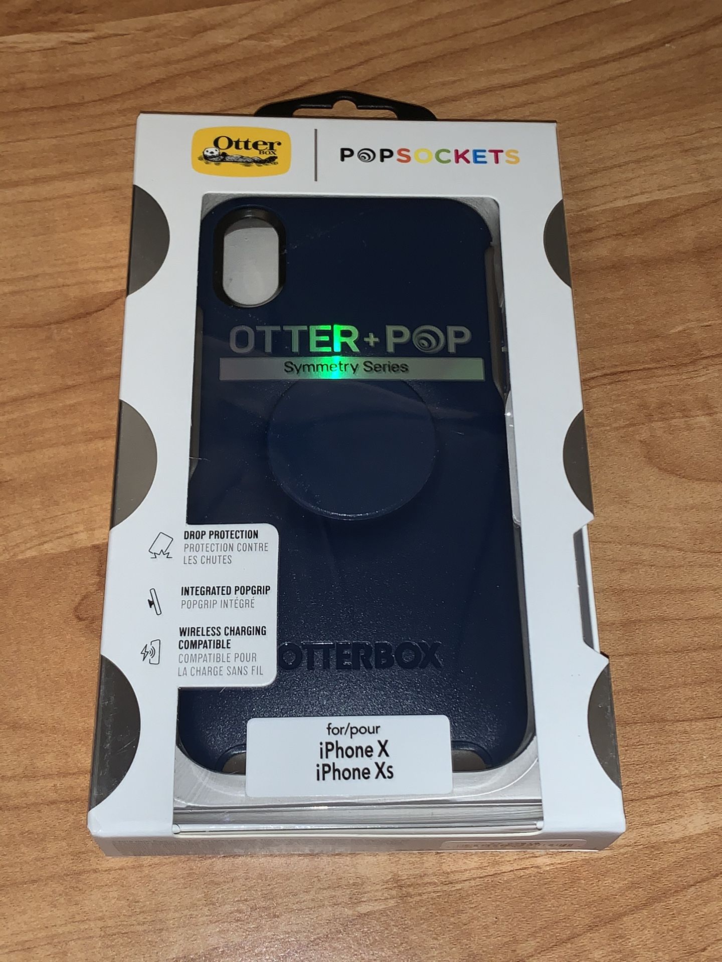 New Apple iPhone XS/X Case Navy Blue Pop