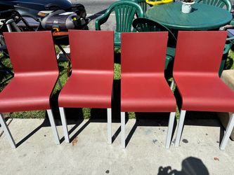Red Vitra .03 Stacking Chairs