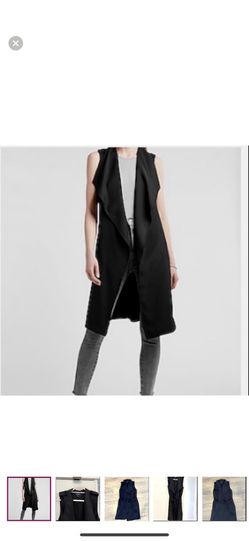 Express Black Sleeveless Duster Vest size medium