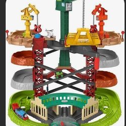 Thomas & Friends - Juego de supertorre con trenes motorizados, grúas y pistas para niños de preescolar, a partir de 3 años


