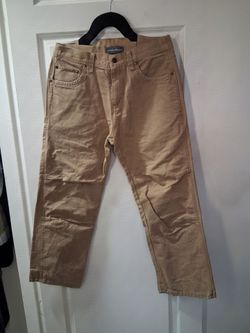 Eddie Bauer Khaki Canvas 5 pocket Cargo Pants