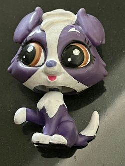 Littlest Pet Shop LPS #3757 "Shep Shetland" Purple Border Collie PAWSABILITIES