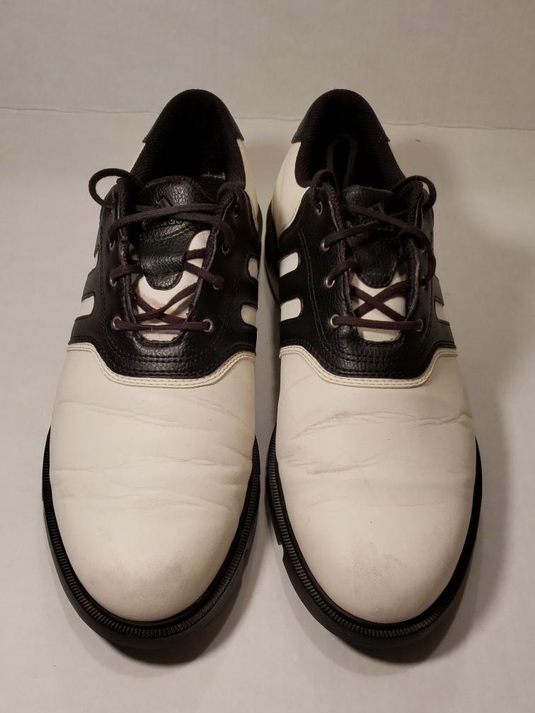 Corroer Merecer Discriminación sexual MENS ADIDAS 791003 Z-TRAXION BLACK WHITE LEATHER SOFT SPIKES GOLF SHOES  SIZE 8.5 for Sale in Ontario, CA - OfferUp