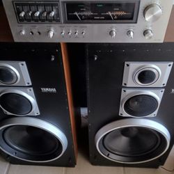 Yamaha Speakers And Fisher Amp 