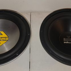2 POLK AUDIO 12" SUBWOOFER W/ GRILL
