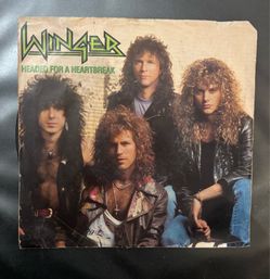 Winger headed for a heartbreak 7 inch vinyl record