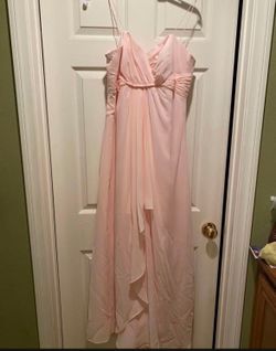 Chiffon Blush Bridesmaid Dress
