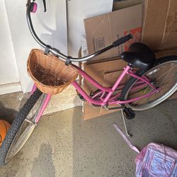 Pink Bike Cruiser