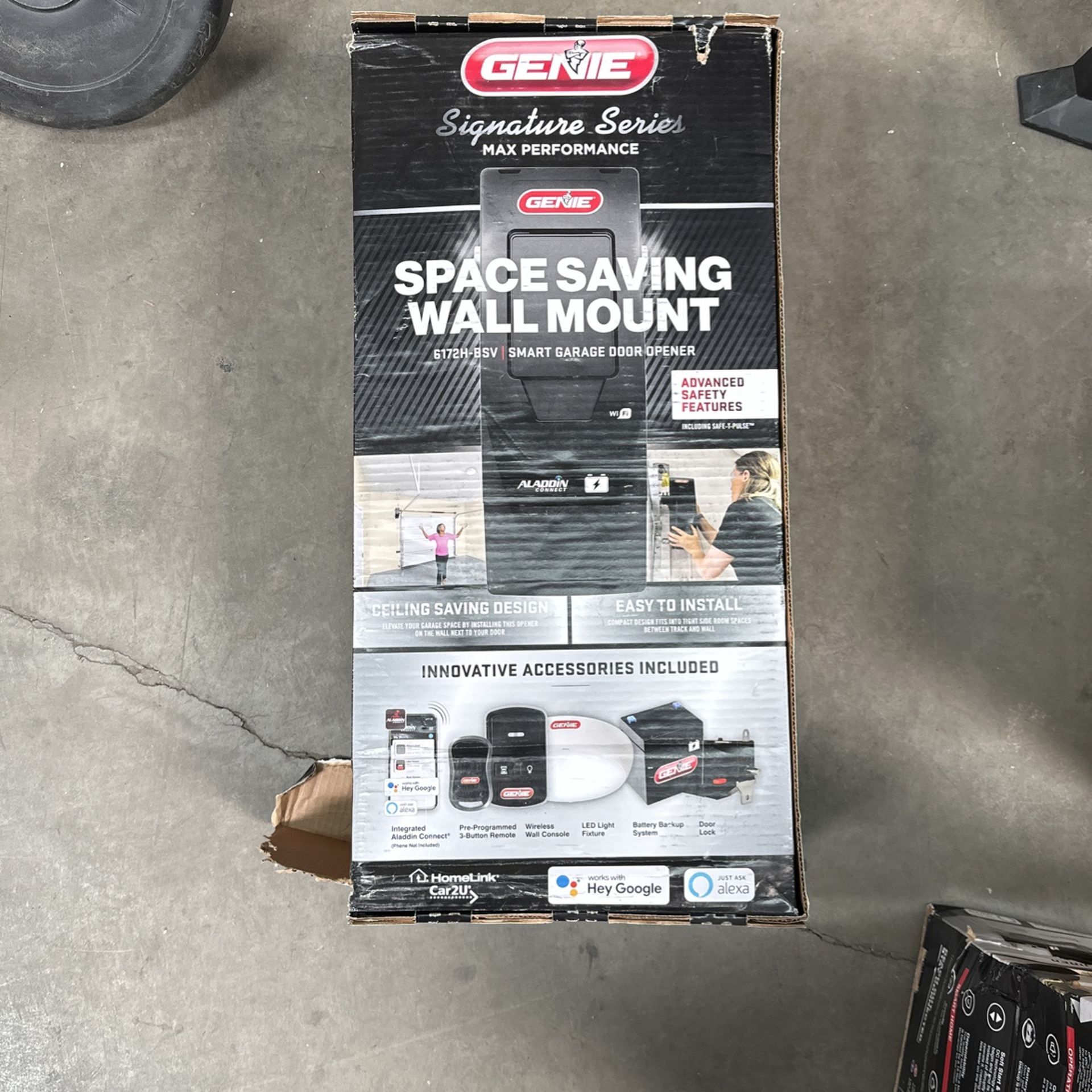Genie - Space Saving Wall Mount - Smart Garage Door Opener