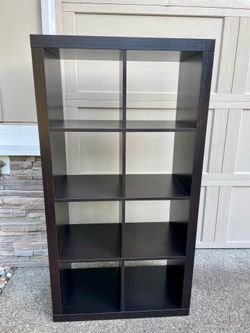 IKEA KALLAX Cube Shelf, black-brown 58”L x 30”W x 13”D