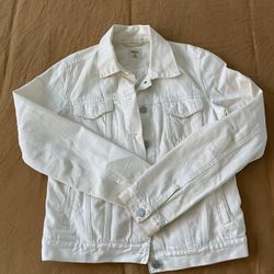 Gap White/Cream Denim Jacket 