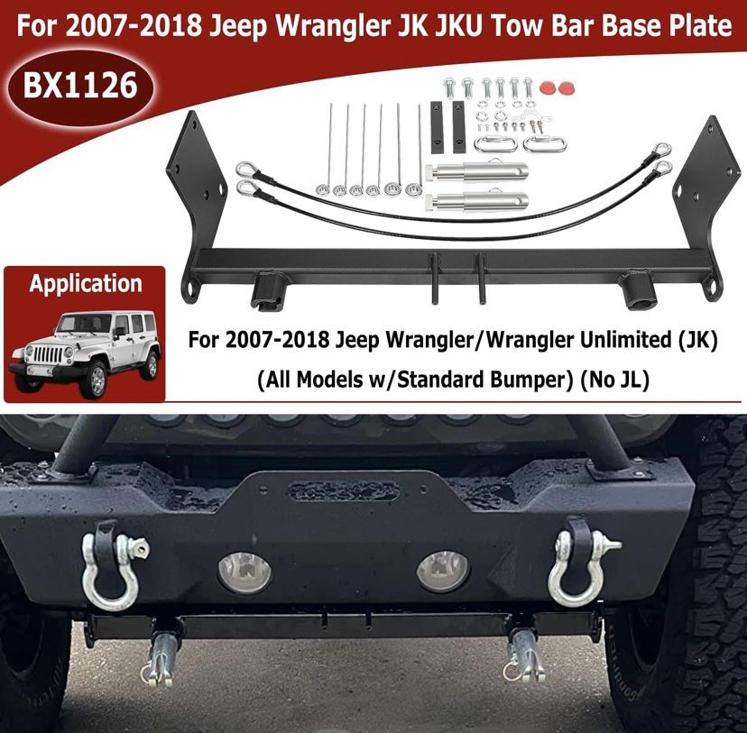 Jeep wrangler tow bar base. SEE DESCRIPTION