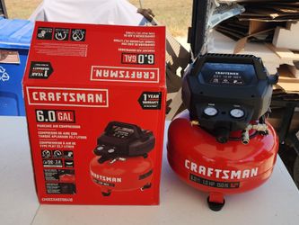 New Never Used CRAFTSMAN
6-Gallon Portable Electric 150 PSI Pancake Air Compressor