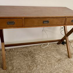 Wooden Writing Desk with Drawers – Solid & Stylish