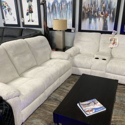 Reclining Sofa Loveseat! $1,499! Easy Financing! ✨💜💙 