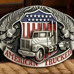 18 wheeler big rig Diesel semi truck trucker trucking belt buckle SHIPPING AVAILABLE