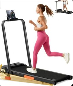 Folding Treadmill with Incline and Phone Holder