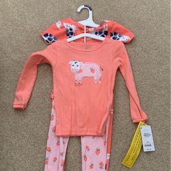 NEW Carter’s Girls Pajama Set 2T, Girls Baby’s Set, Toddler Pajamas
