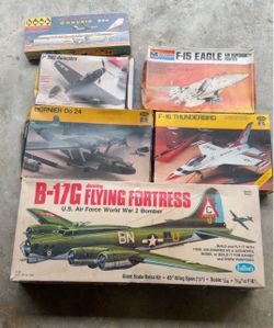 Set of Vintage replica aircraft assembly kits