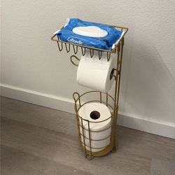 Gold toilet paper holder
