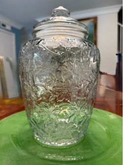 Princess House Fantasia Crystal Glass Canister with Airtight Lid