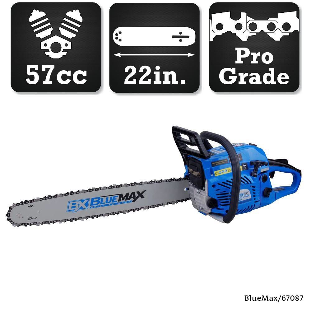 Blue Max 22 in. 57cc Gas Chainsaw -Like new