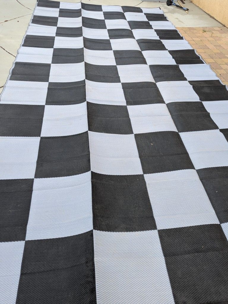 9' x 18' Patio Mat Waterproof For RV/Camping/Backyard
