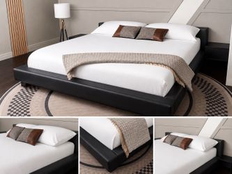 King Size Bed Frame with Tempurpedic Mattress.