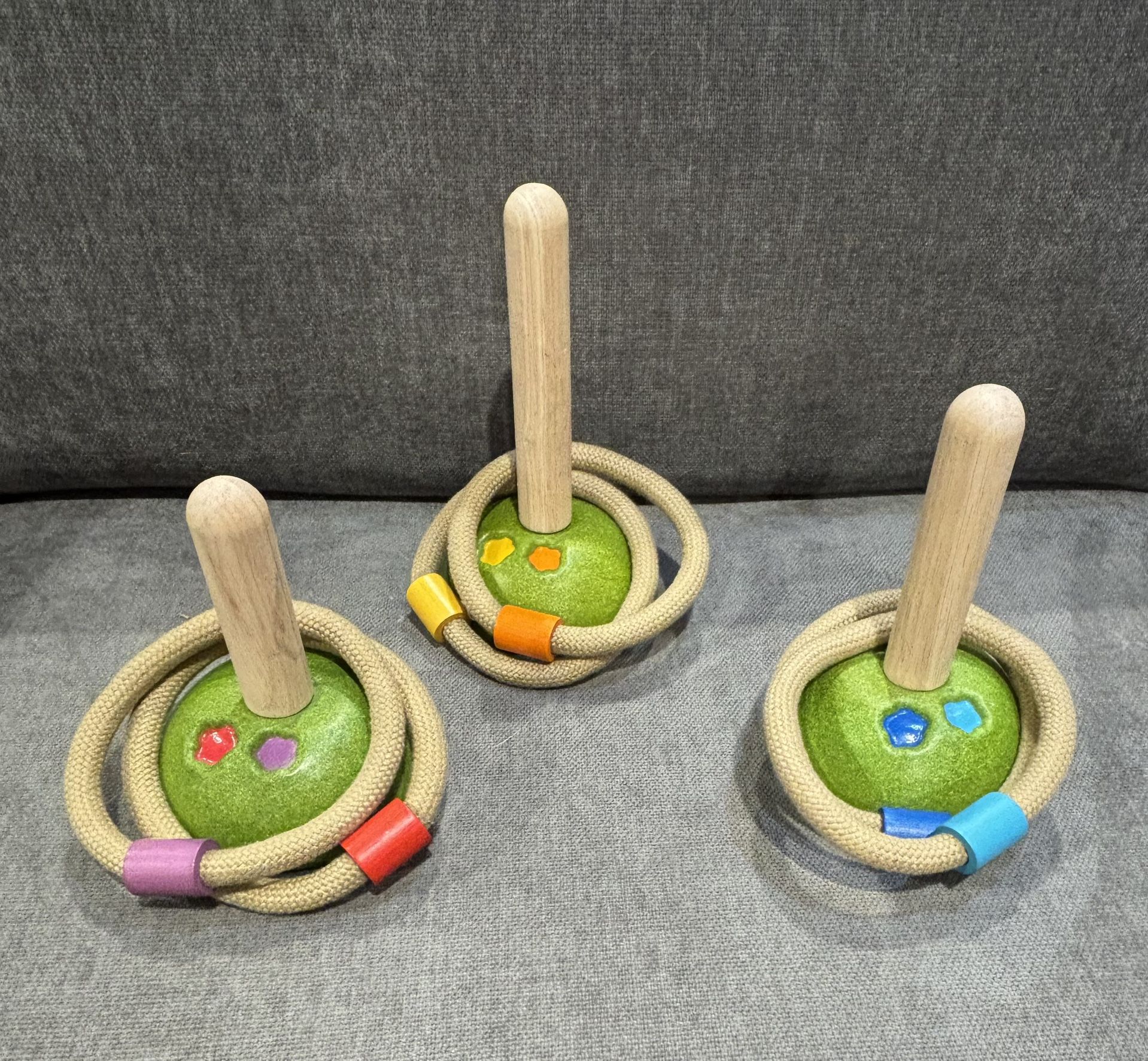 PlanToys Wood Meadow Ring Toss Game