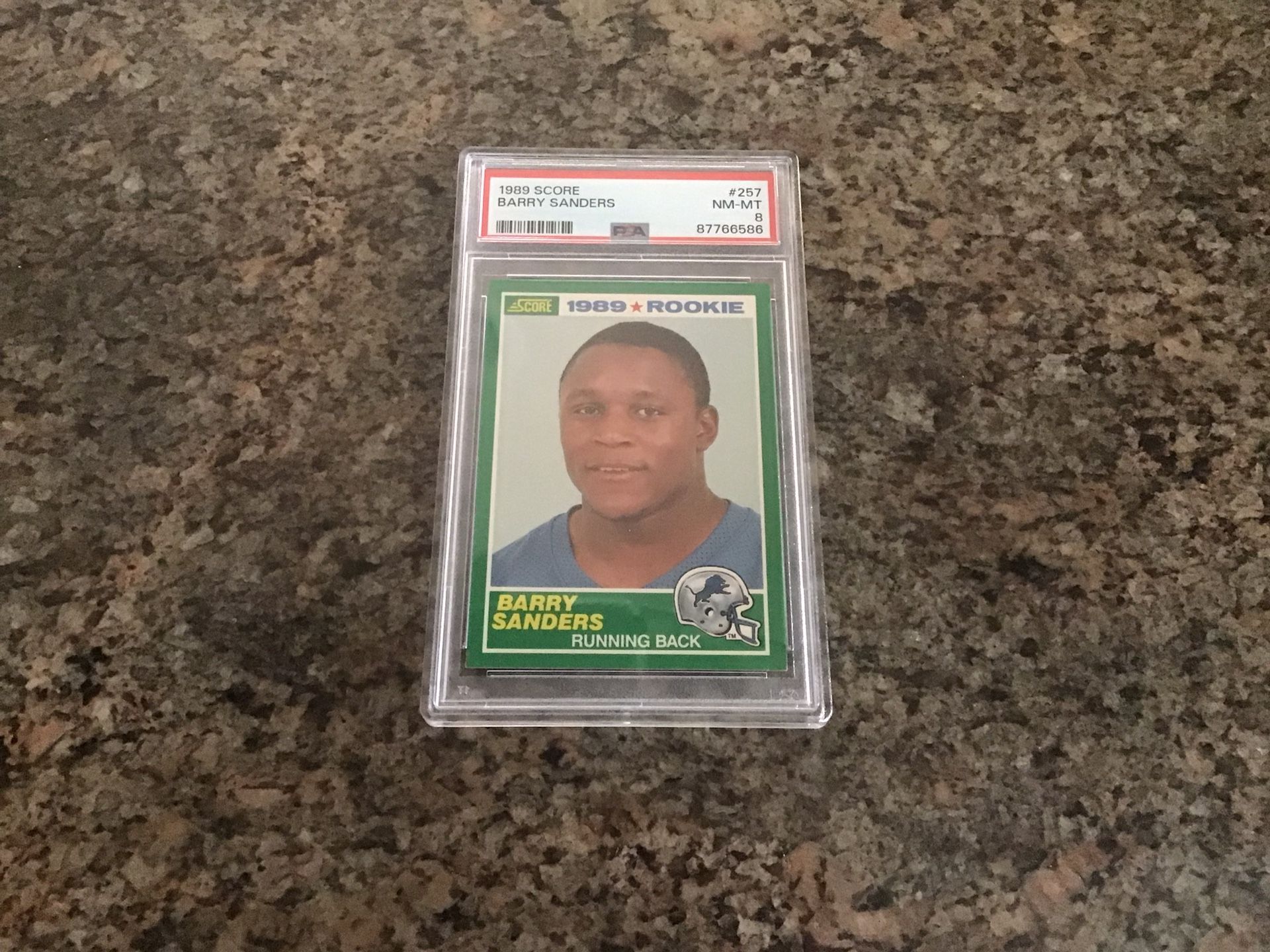 1989 Barry Sanders Football Card