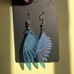 Blue Feather Earrings For Women Girls For Summers 