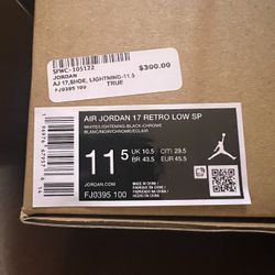 Air Jordan 17 Retro Low SP Lightning 2024