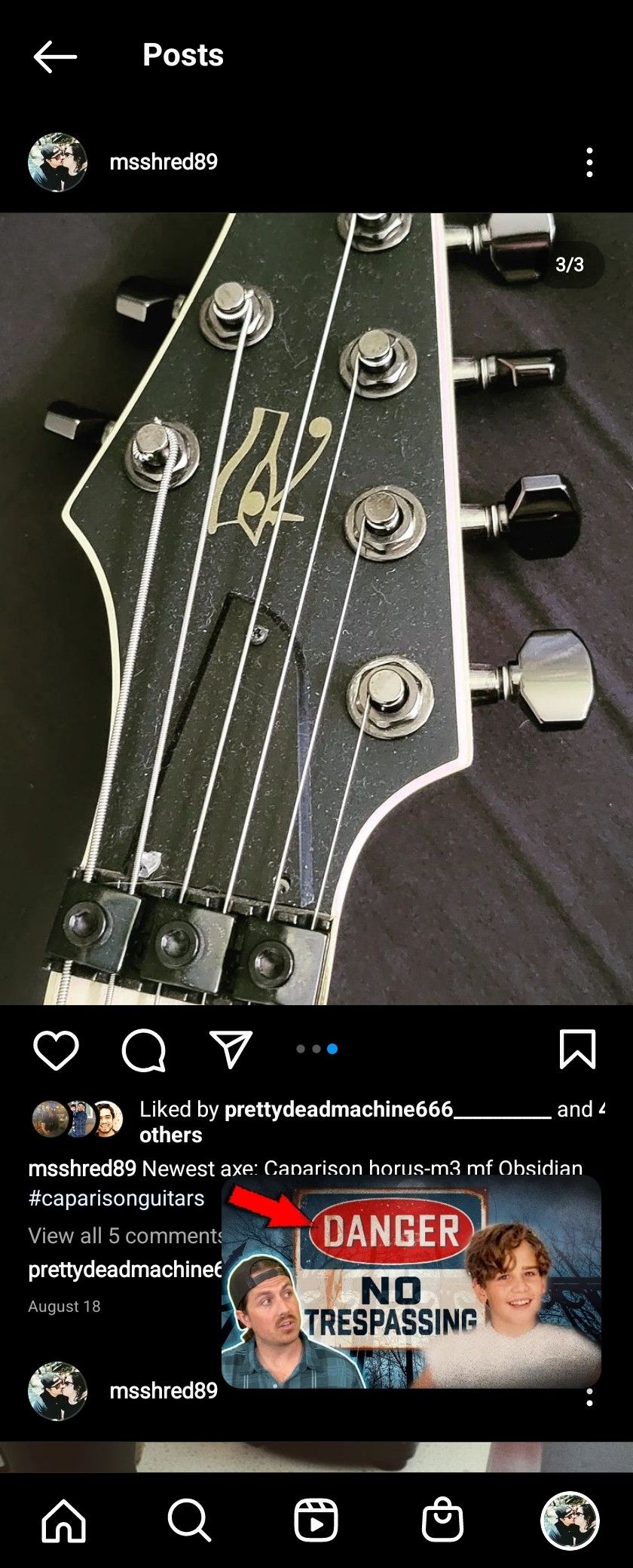 Caparison Horus M3 Mf Obsidian for Sale in Montclair, CA - OfferUp