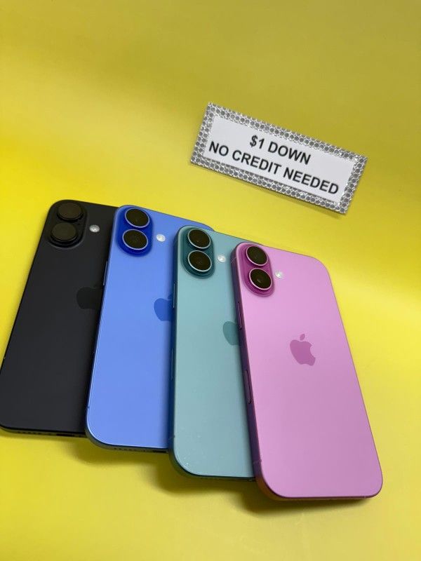 Apple IPhone 16 5G - Only $1 Today Pay The Rest Later!