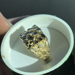 10k Gold Nugget Ring 