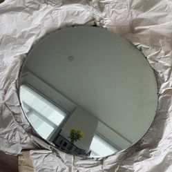 1950s 28” Circular Glass Mirror