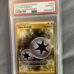 Gold, Twin Energy, Rebel Clash, Secret, Rare Gem Mint Psa 10