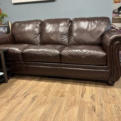 macy leather sofa