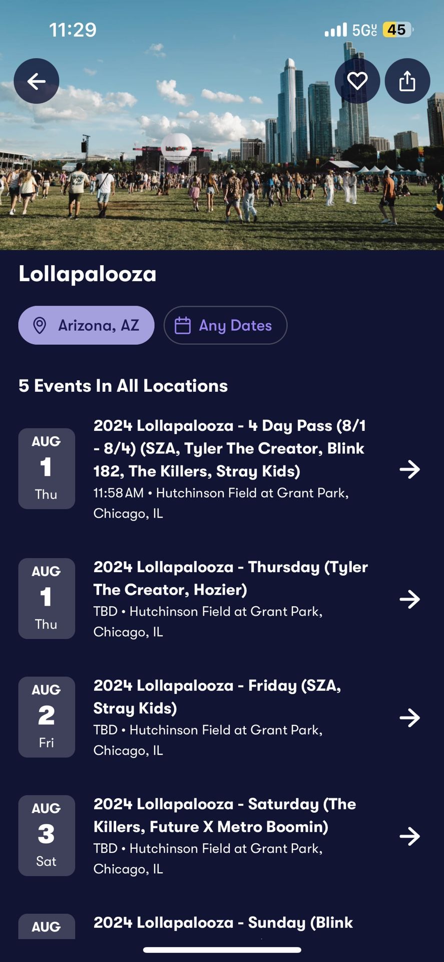 Lolapolooza Tickets