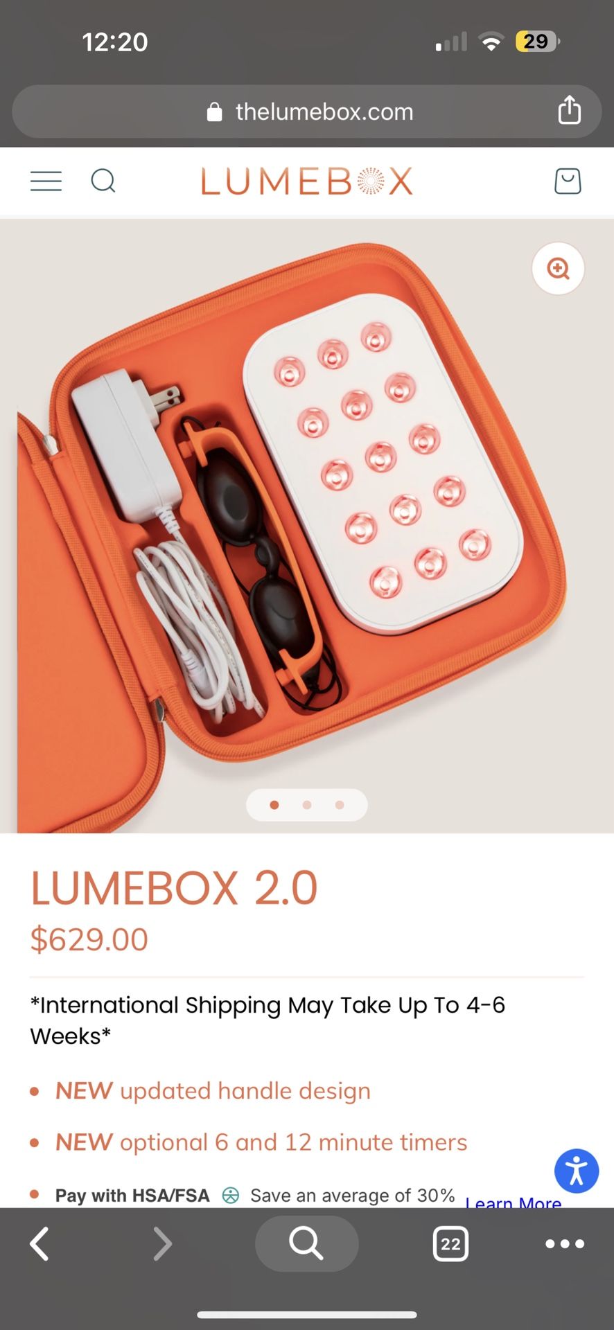 Lumebox Red Light therapy Lume box Redlight