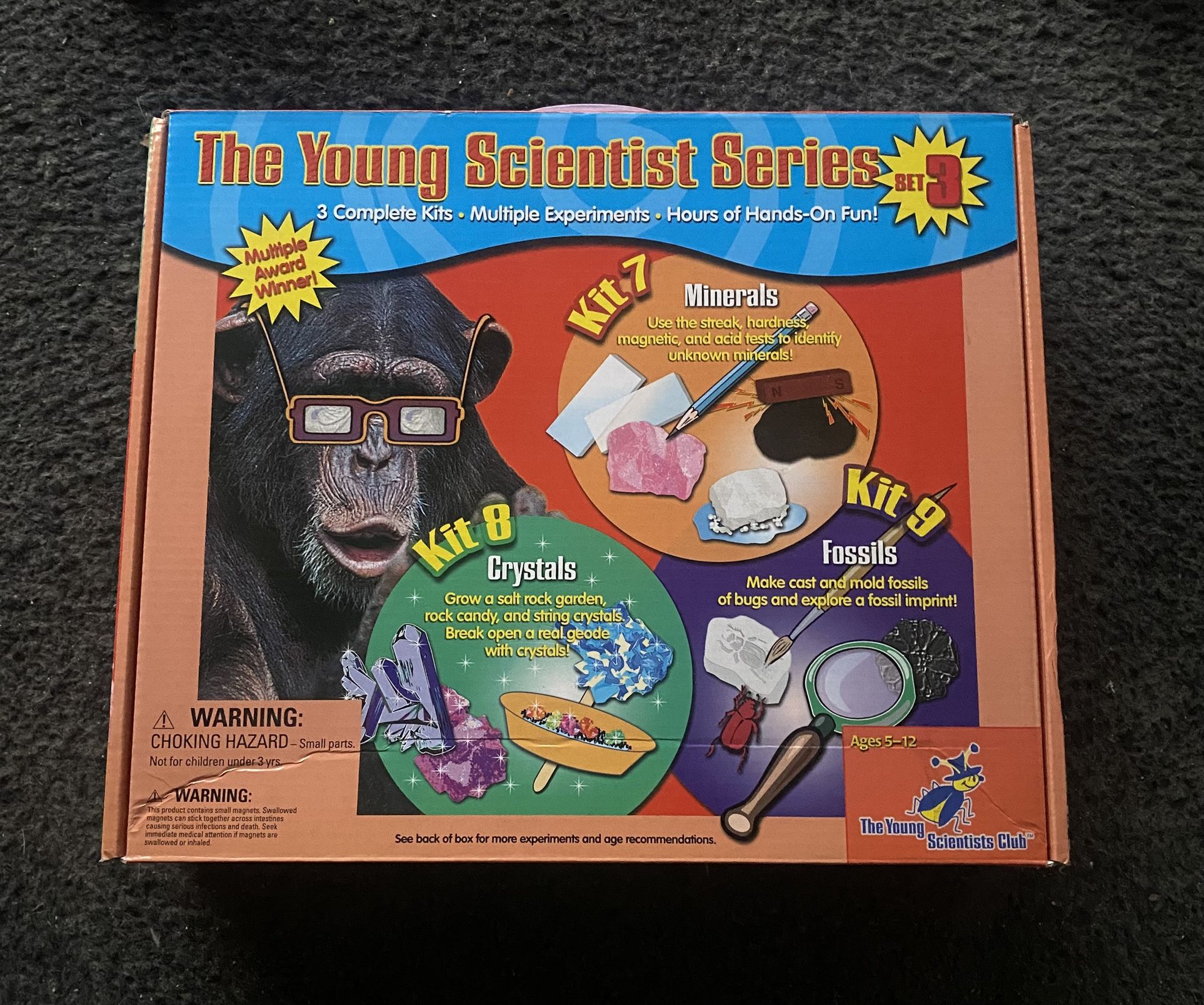 The Young Scientists Series Set 3 Minerals, Crystals, Fossils NEW Sealed