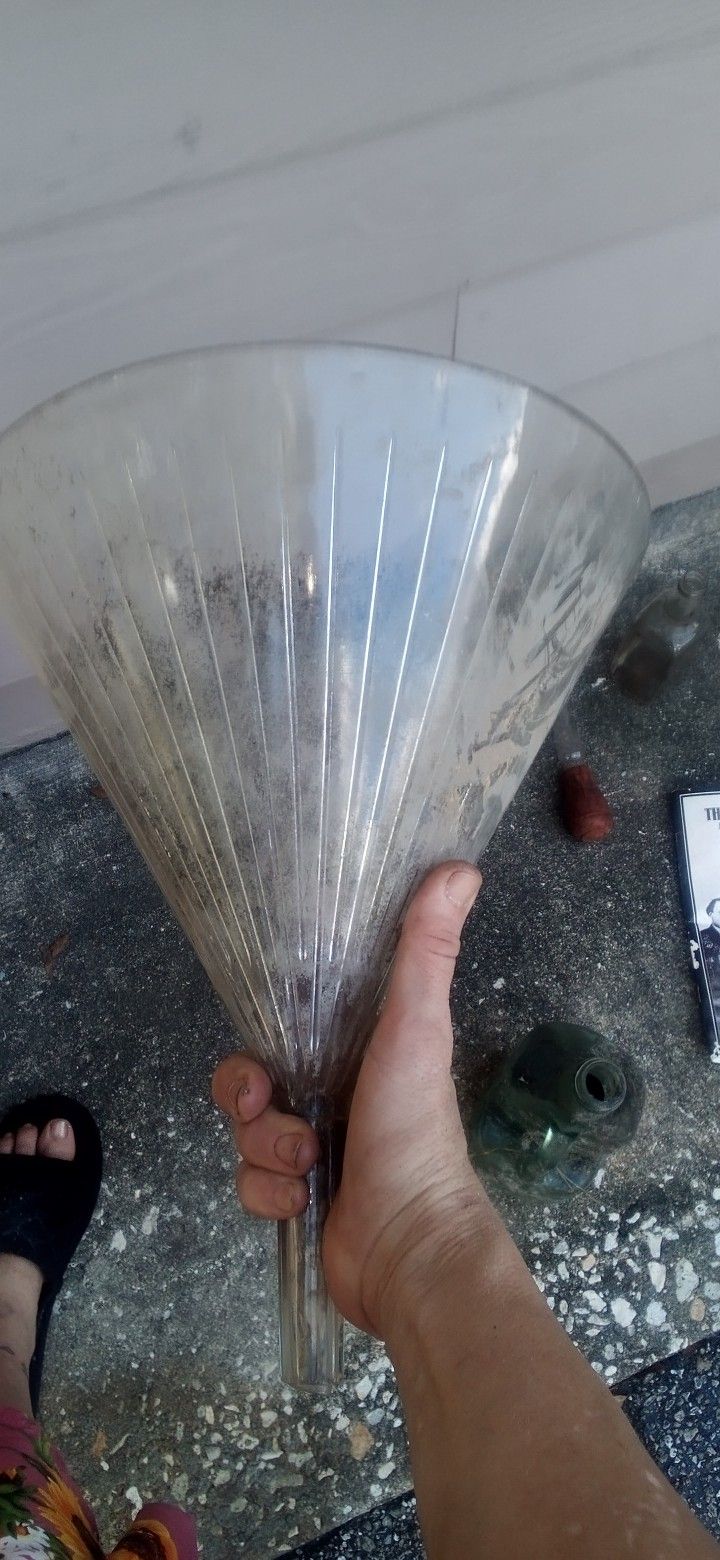Vintage Glass Funnels Small And Large 