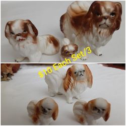 !!!Just REDUCED!!! Vintage Bone China Minature Dog Sets