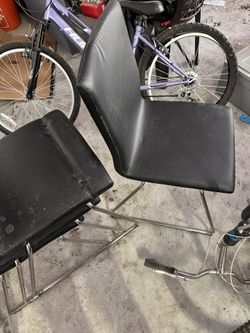 Leather Chair With Metal Frame