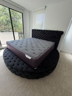 New In Box Queen Bed Frame With Hybrid Mattress (read Description Below)