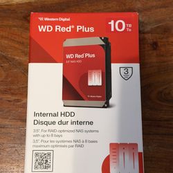 10TB  Western Digital Red Plus Internal HDD (BRAND NEW) 