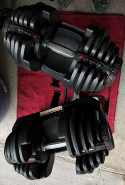 BowFlex 1090 dumbbells - 1 complete set of 2 - 10 to 90 lbs each