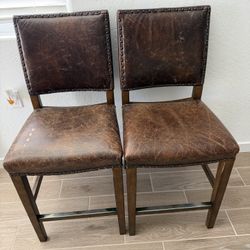 Leather Pottery Barn, Bar Stools